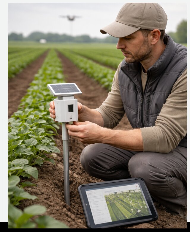 IoT мониторинг сельскохозяйственных полей и контроля в Омске